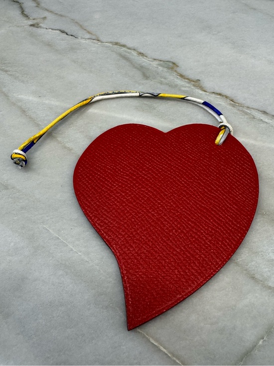 Hermes Accessories - Hermes Petit H Heart Charm Leather and Silk